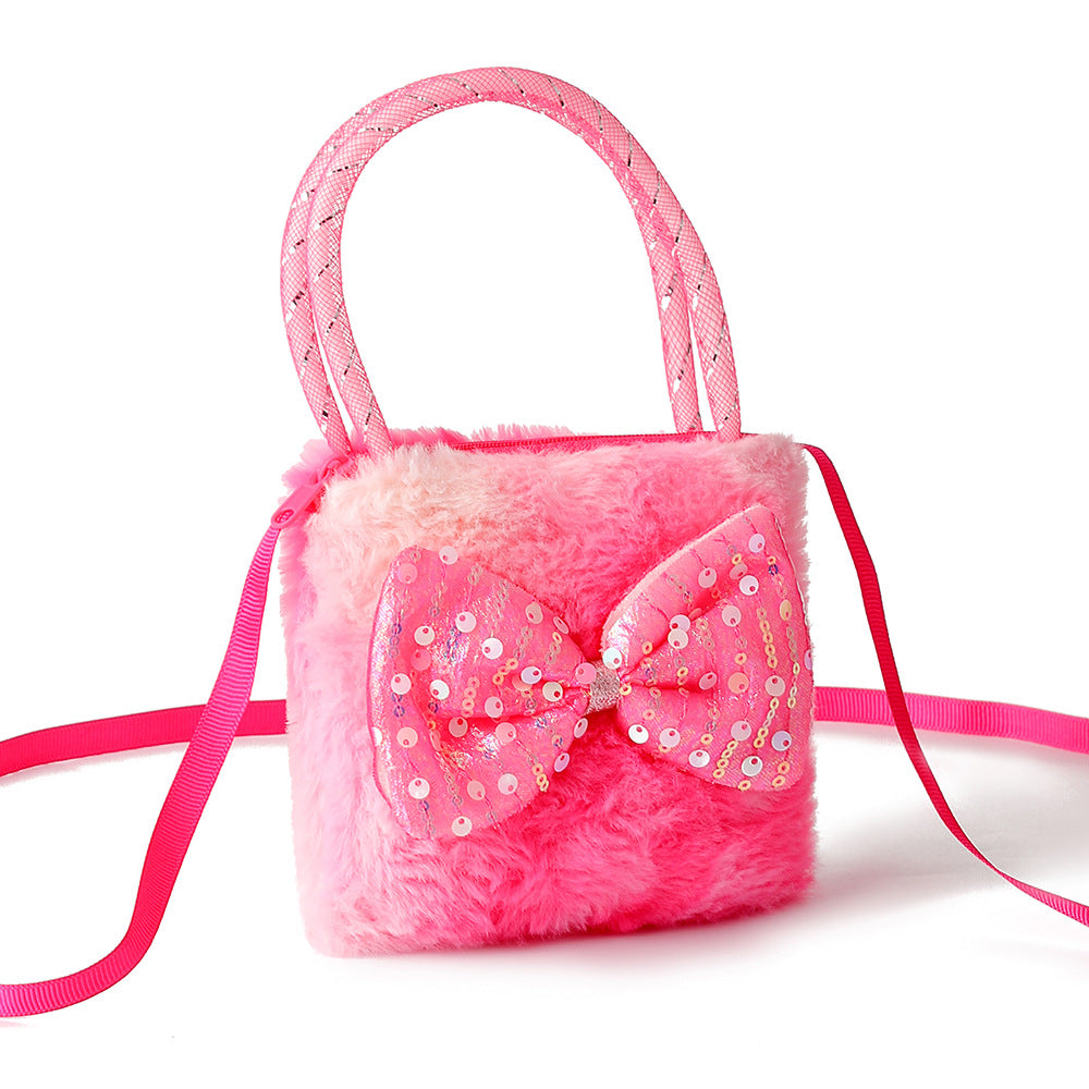 Wholesale  Love Bear Plush Small Bag Children' s Cute Crossbody Shoulder Bag